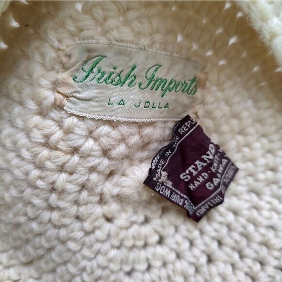 Vintage Hand Knit Pure Wool Irish Tam Beret Hat with Pom Pom - Picture 7 of 9